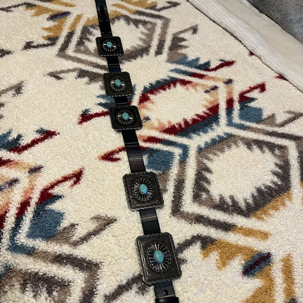 L&B stripped Concho Belt